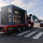 Transgranollers transporta una instalación de lavandería para el Hospital de Sant Pau