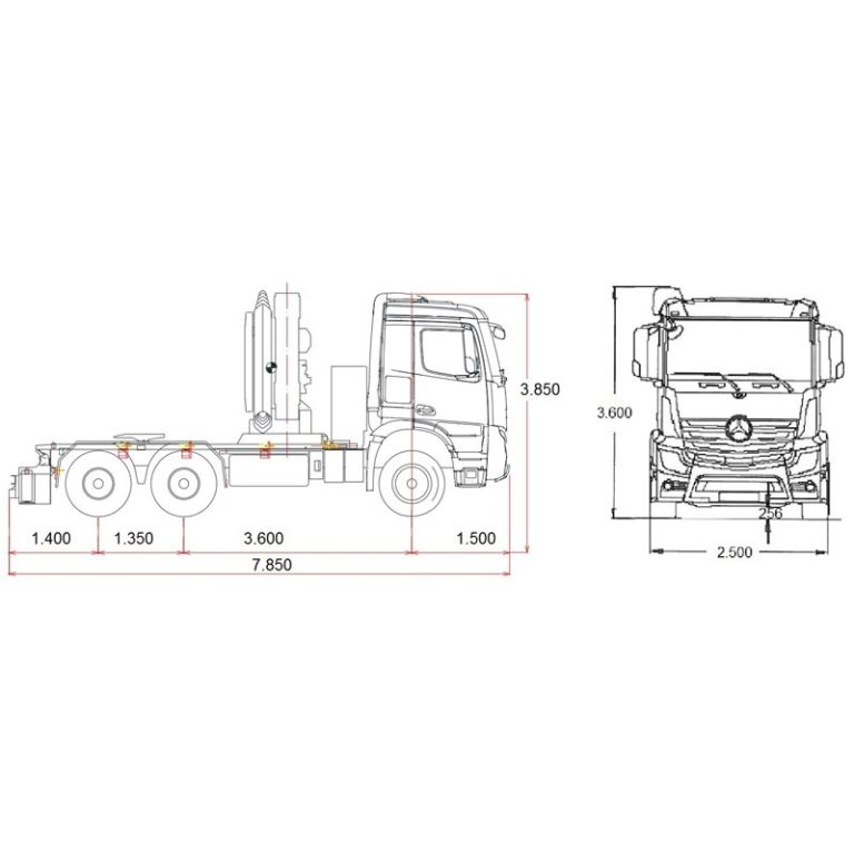 Esquema-Tractora-MERCEDES-BENZ-4063-con-GRUA