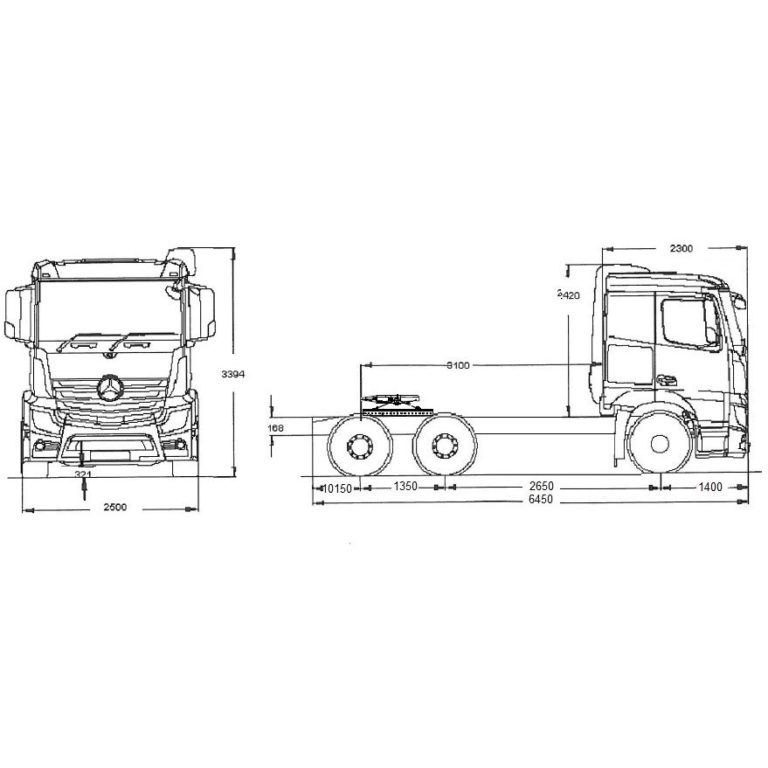 Esquema-Tractora-tranporte-especial-MERCEDES-BENZ-2551