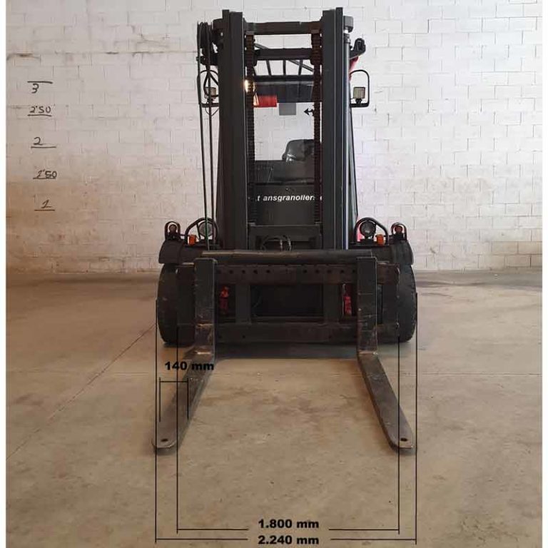 Carretilla Elevadora H70 D transporte especial delante