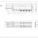 Semirremolque 4 ejes con plataforma central
